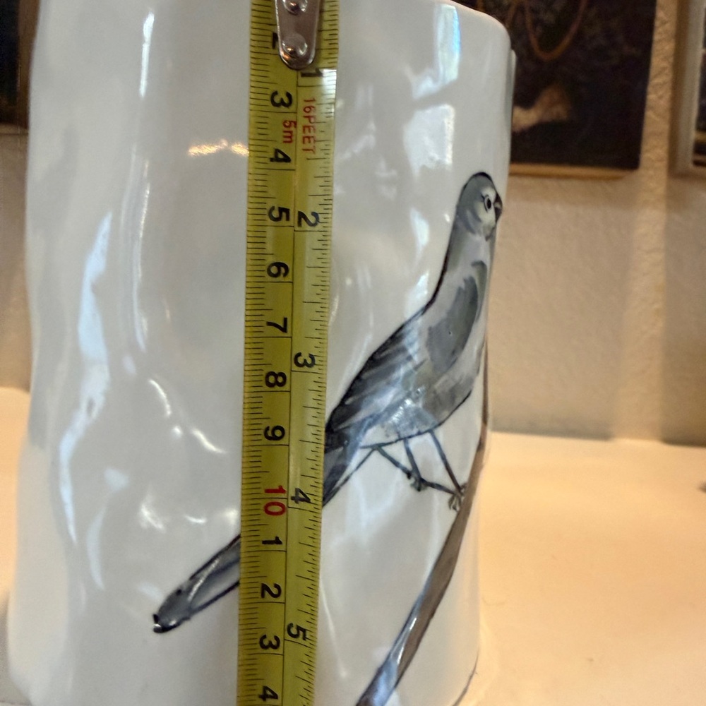 Tozai Artisanal Porcelain Vase – Bird on Cherry Blossom Branch Design - Picture 6 of 9